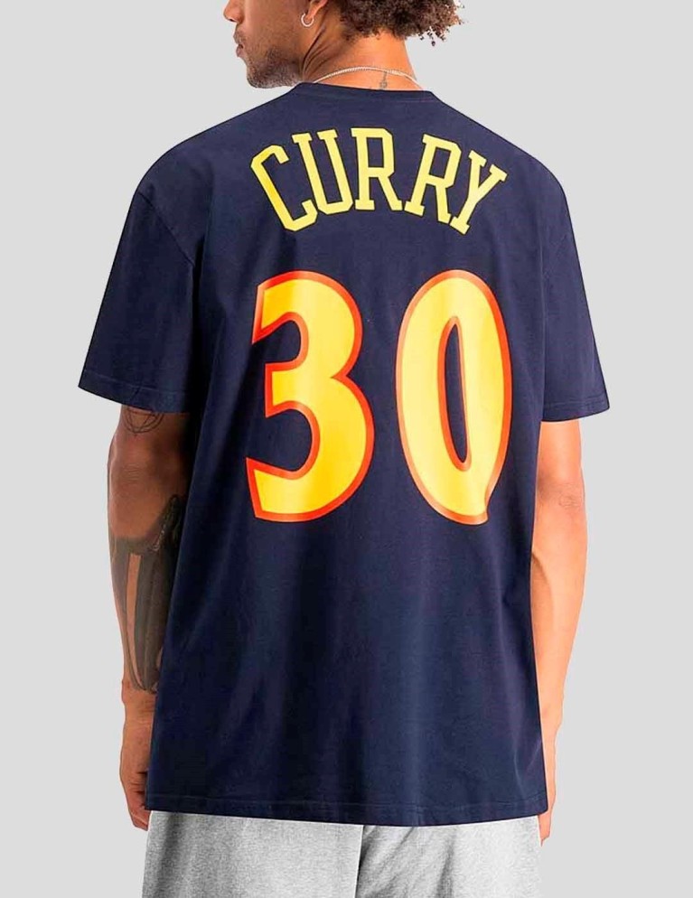 T-shirt MITCHELL & NESS n&n tee warriors curry navy